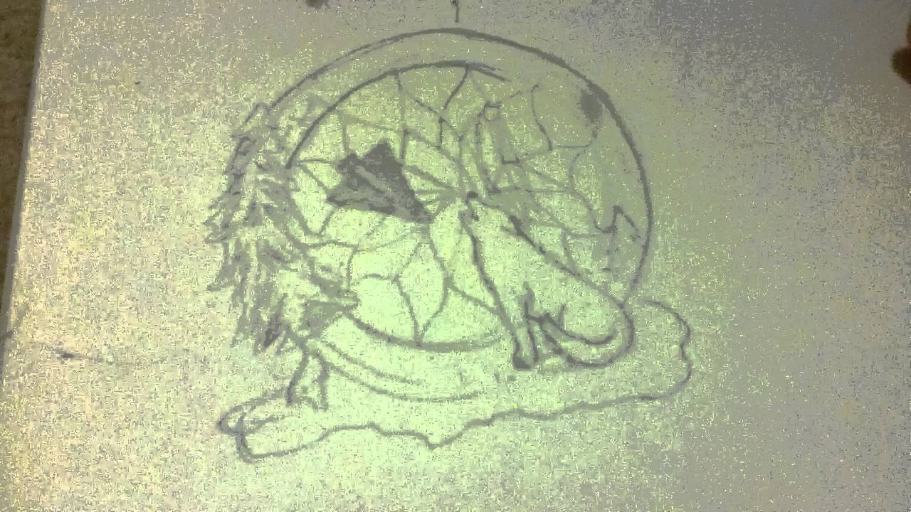 1280x720 Howling Wolf Dream Catcher Drawing Mochimomo - Wolf Dreamcatcher Drawing