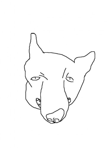 375x500 Create Meme Like - Wolf Face Drawing