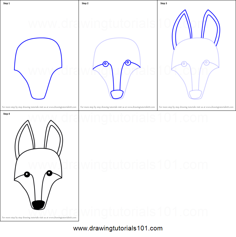 751x755 How To Draw A Maned Wolf Face For Kids Printable Step - Wolf Face Drawing Step By Step