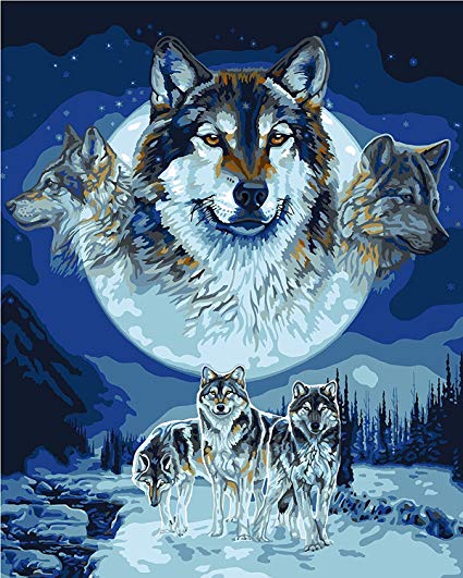 425x531 Paint - Wolf Family Drawing