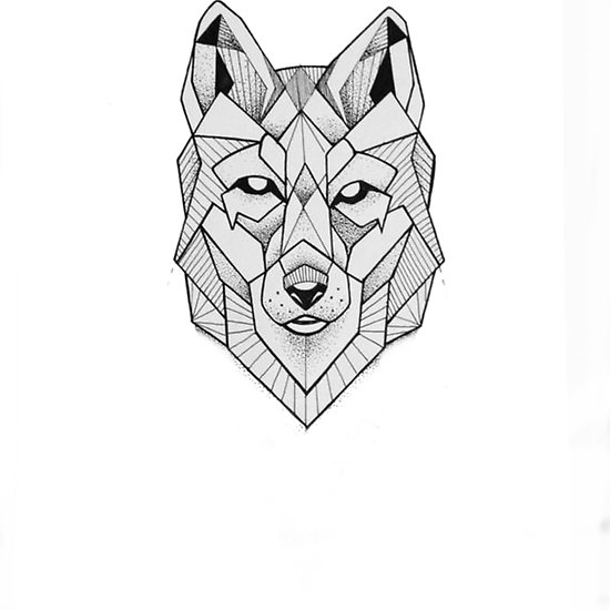 Wolf Geometric Drawing at PaintingValley.com | Explore collection of ...