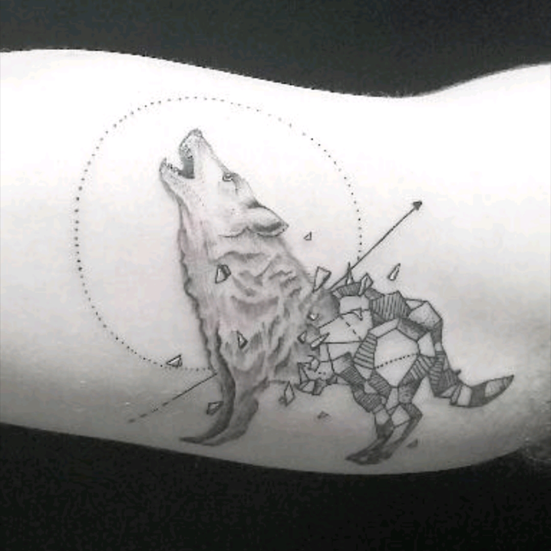 1080x1080 fernando kowacic wolftatto, lobo, wolf, geometric draw - Wolf Geometric Drawing