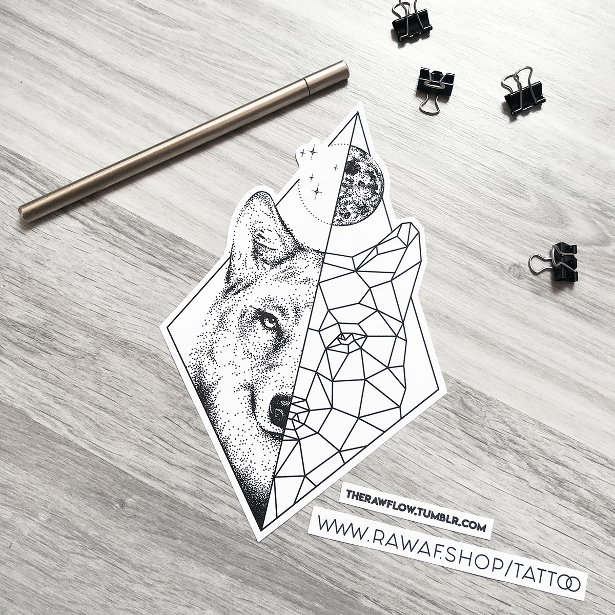 Wolf Geometric Drawing at PaintingValley.com | Explore collection of ...