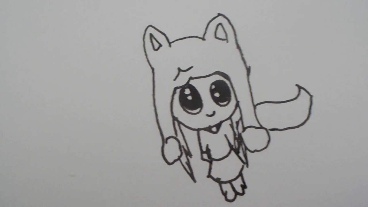 1280x720 How To Draw A Chibi Wolf Girl - Wolf Girl Drawing