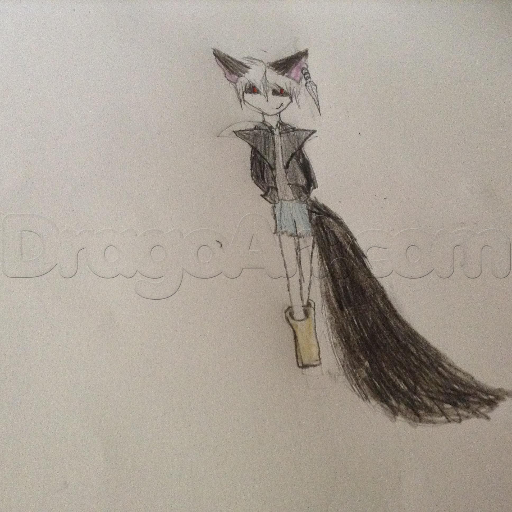 1936x1936 How To Draw An Anime Wolf Girl, Step - Wolf Girl Drawing