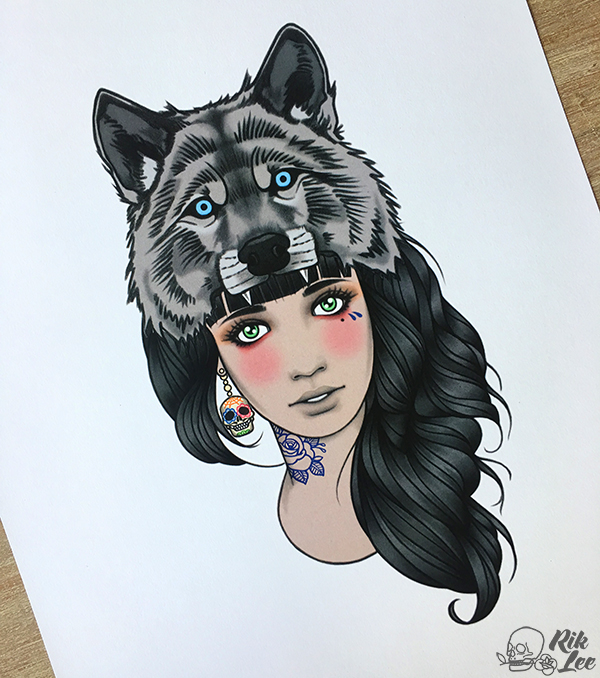600x678 Wolf Girl Rik Lee - Wolf Girl Drawing