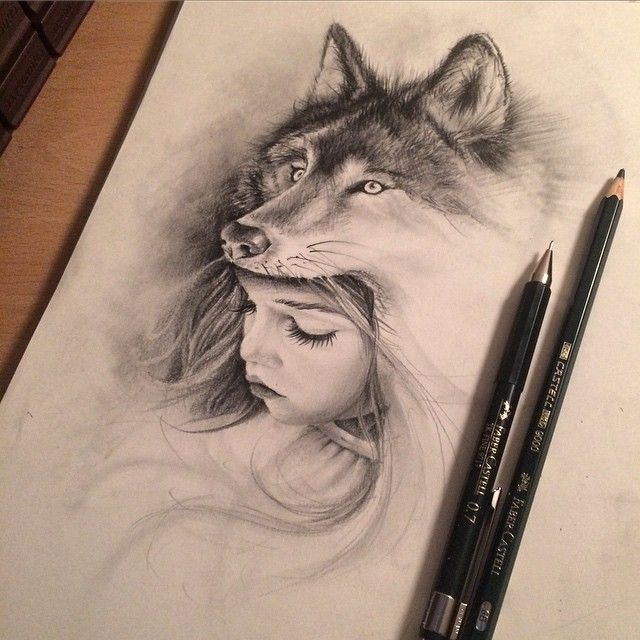 640x640 Wolf Girl Drawing - Wolf Girl Drawing