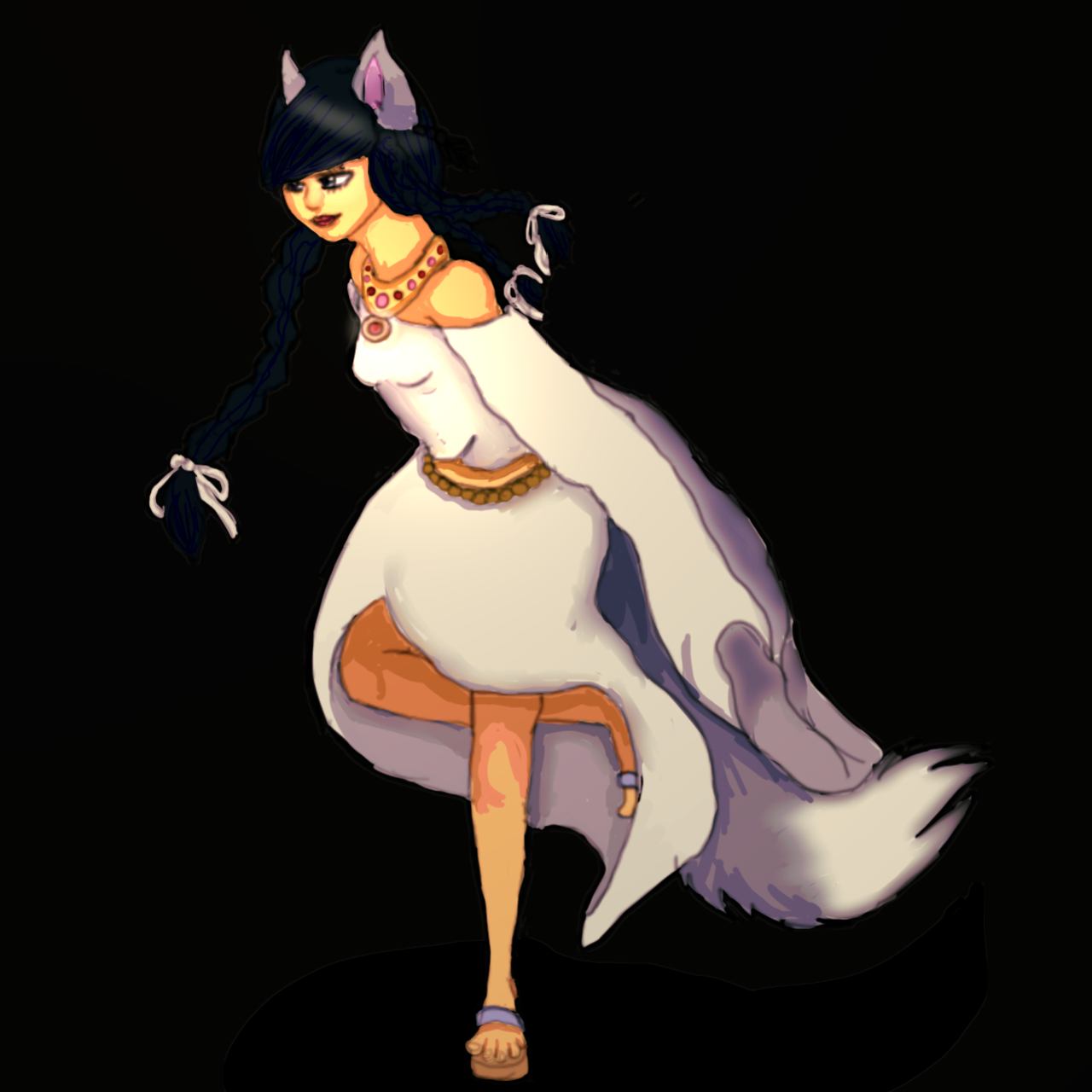 Wolf Girl Drawing At Paintingvalley Com Explore Collection Of