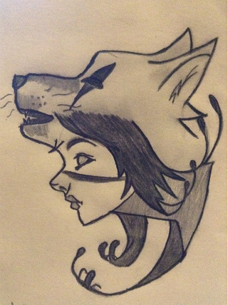 320x428 Another Wolf Girl Drawing, Hope You Like - Wolf Girl Drawing