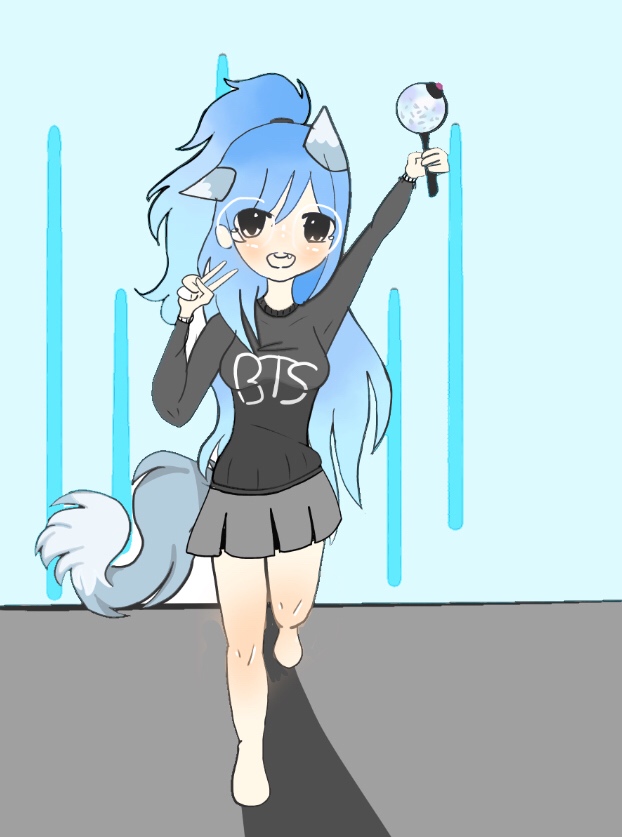 622x837 Bts Wolf Girl Drawing Request - Wolf Girl Drawing