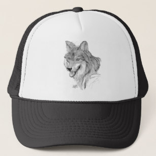307x307 drawings of wolves hats caps zazzle - Wolf Hat Drawing