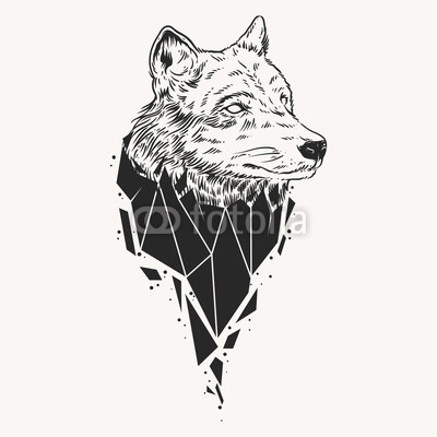 400x400 Abstract Wolf Head Hand Draw Buy Photos Ap Images Detailview - Wolf Head Drawing