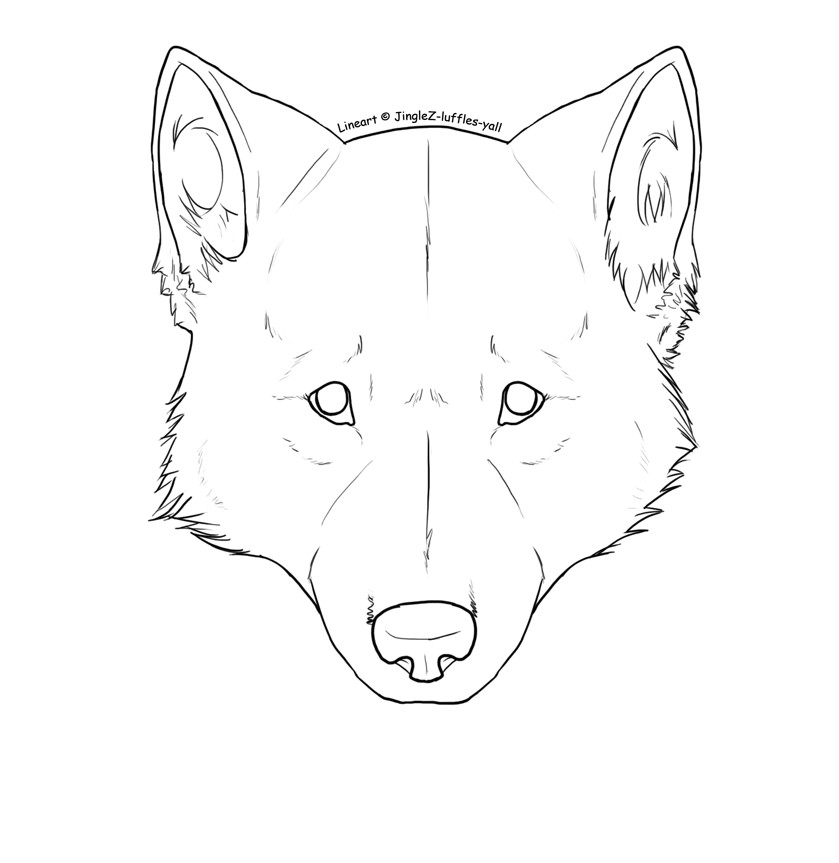 2696x2772 Wolfs Drawing Beginner Transparent Png Clipart Free Download - Wolf Head Drawing Step By Step