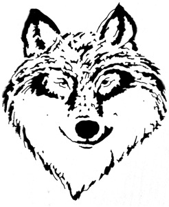 246x300 Wolf Head Woodworking Plans And Information - Wolf Head Line Drawing