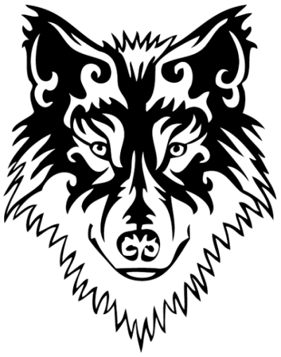 400x508 Wolf Head Library Black And White Huge Freebie! Download - Wolf Head Line Drawing