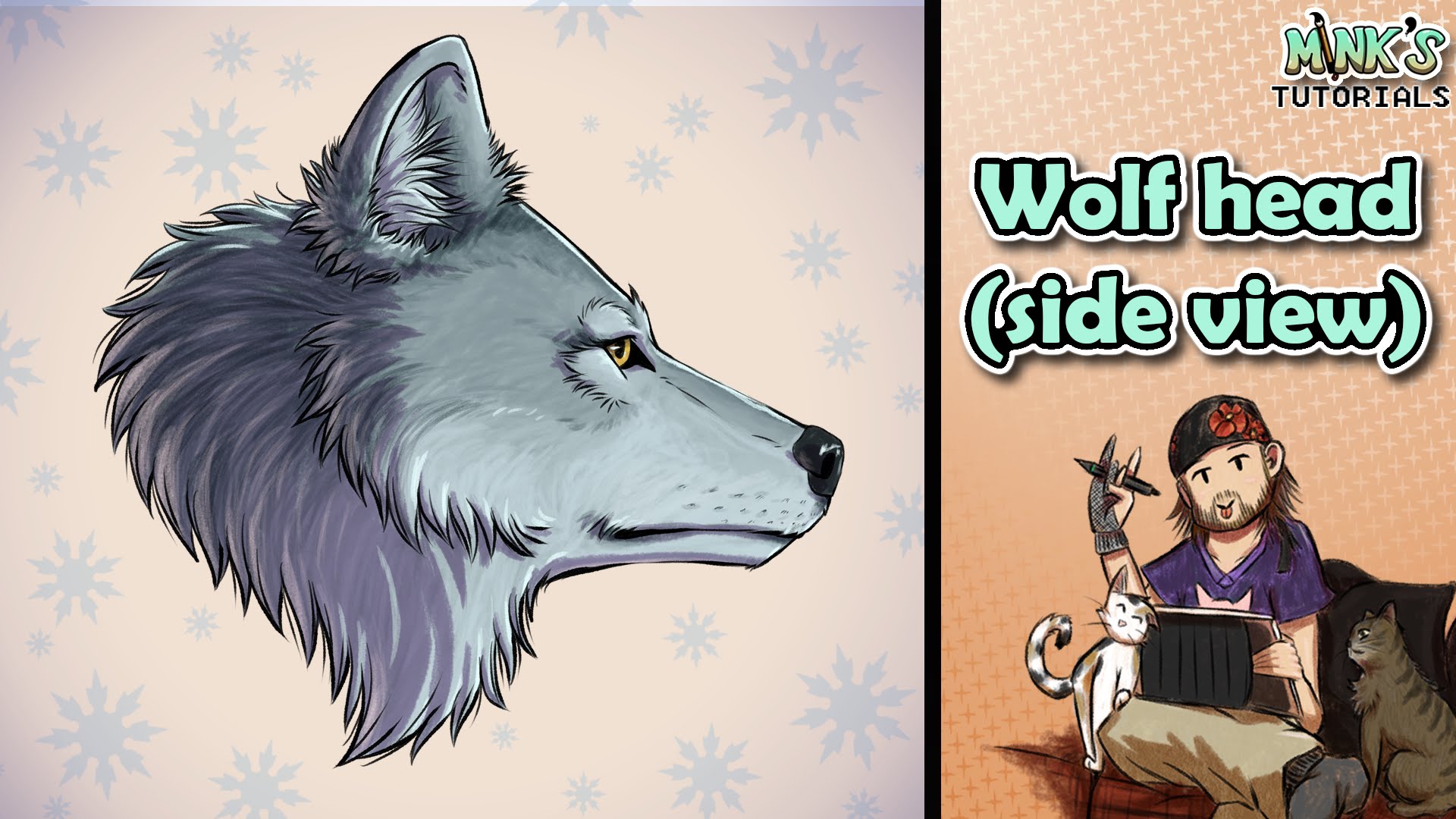 1920x1080 How To Draw A Wolf Head - Wolf Head Side Drawing