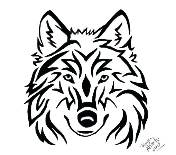 600x529 Wolf Head Drawing Tribal Side View Leestudio - Wolf Head Side View Drawing