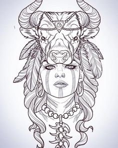 Indian Headdress Drawing at PaintingValley.com | Explore collection of ...
