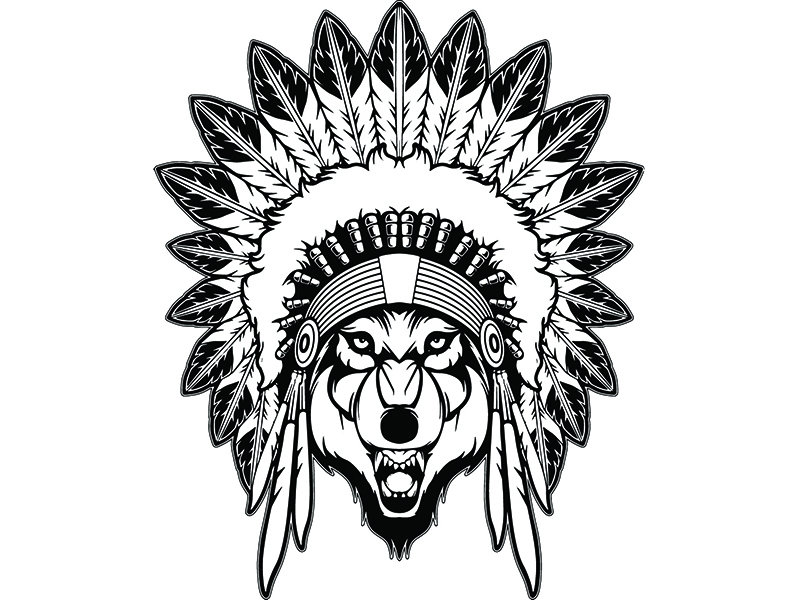 Wolf Headdress Drawing at PaintingValley.com | Explore collection of ...