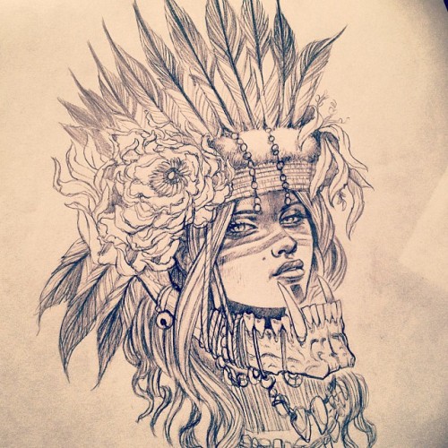 Wolf Headdress Drawing at PaintingValley.com | Explore collection of ...