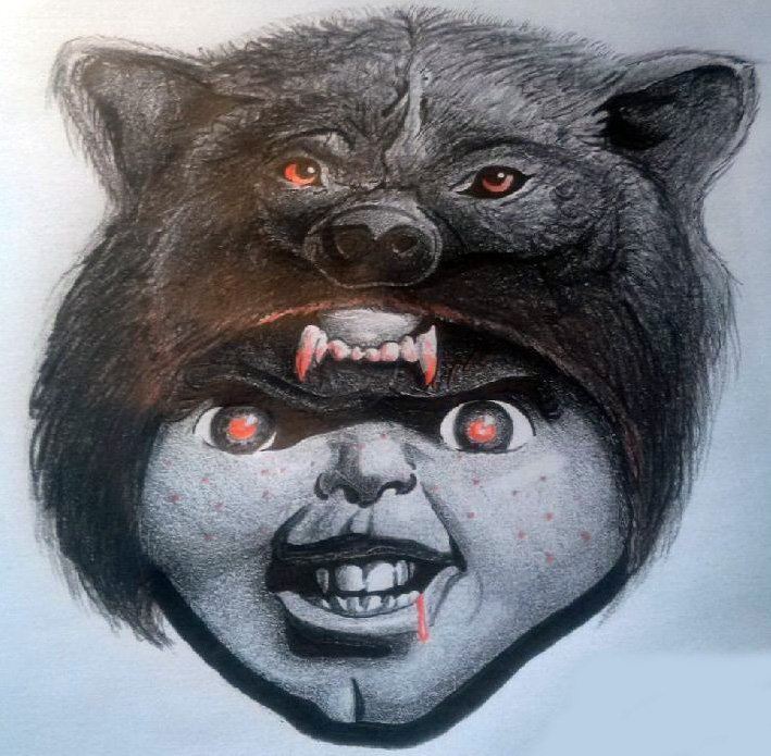 709x695 chuckywolf headdress original drawing ead original art - Wolf Headdress Drawing