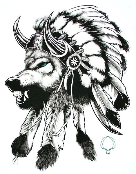 Wolf Headdress Drawing at PaintingValley.com | Explore collection of