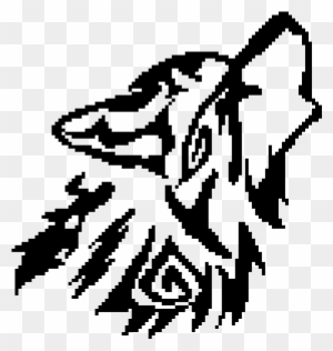 300x316 Vector Illustration Of Timber Wolves Howling At Moon - Wolf Howling At The Moon Drawing