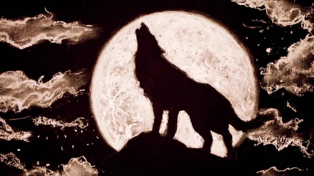 1280x720 How To Draw A Howling Wolf Easy Tutorial Art How To Draw A Wolf - Wolf Howling Drawing