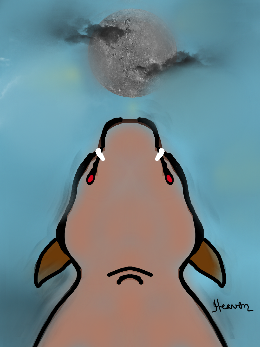 1080x1440 Howling - Wolf Howling Moon Drawing