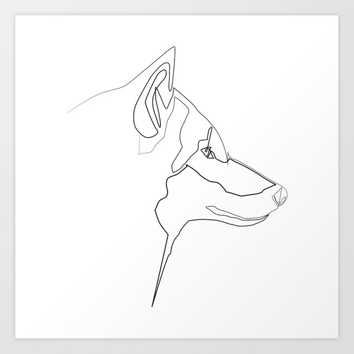 700x700 Animals Collection - Wolf Line Drawing