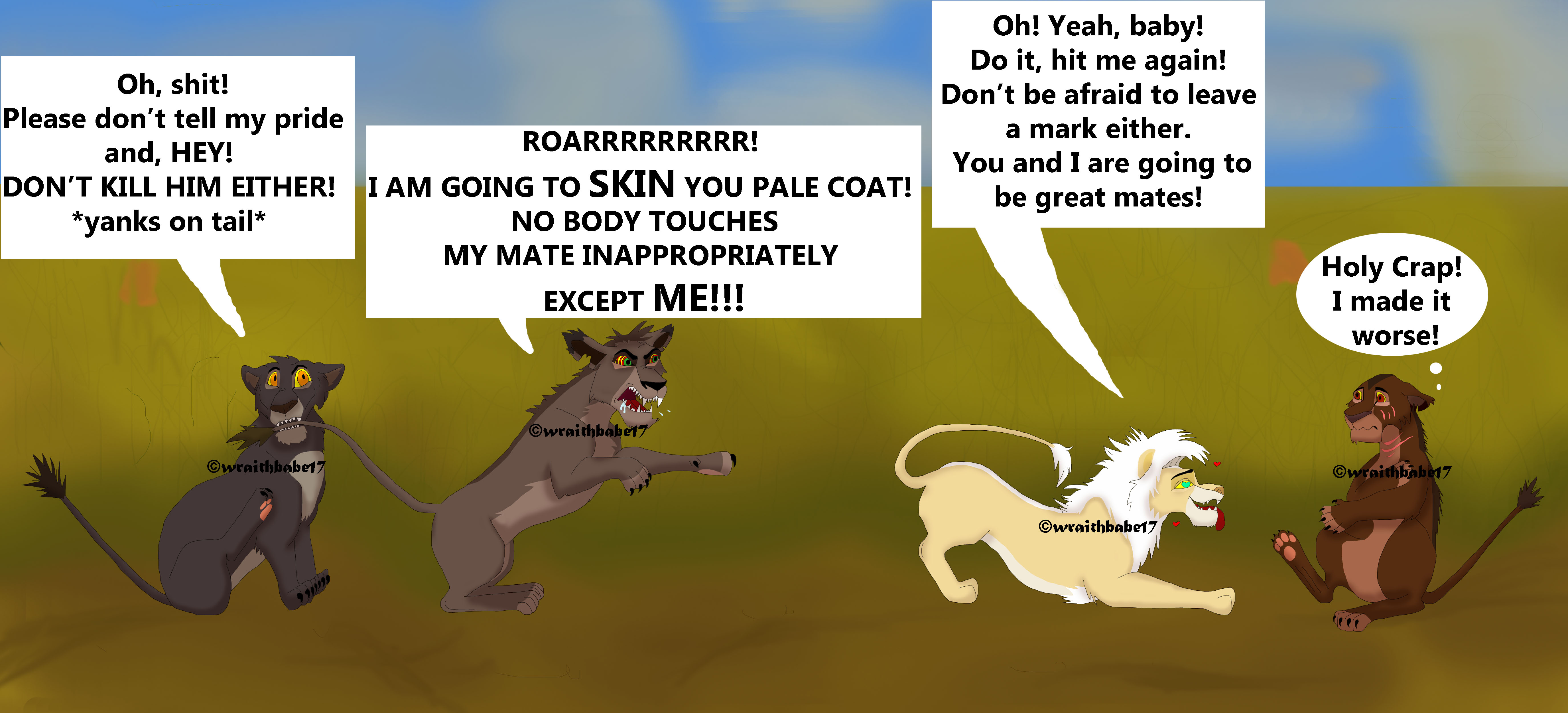 5500x2500 lion king mating drawing - Wolf Mating Drawing