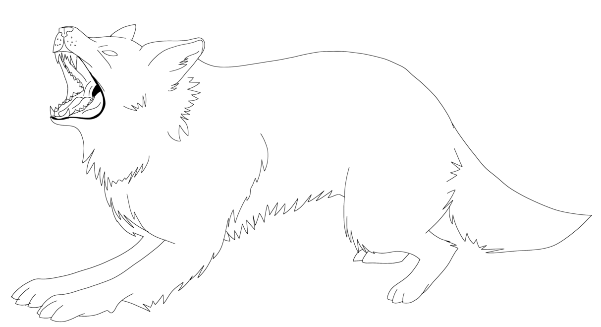 1213x659 Drawing Wolfs Outline Transparent Png Clipart Free Download - Wolf Outline Drawing