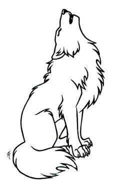 236x376 Wolf Outline To Be Zentangled Art Class In Wolf Outline - Wolf Outline Drawing