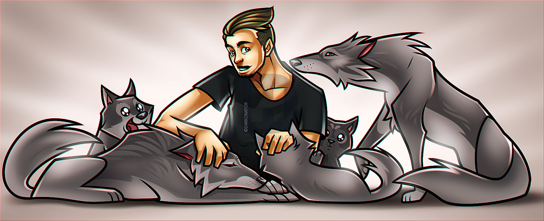 1750x712 wolf pack drawing lesson, step - Wolf Pack Drawing