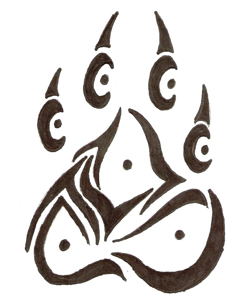 804x976 How To Draw A Wolf Paw Print Step - Wolf Paw Print Drawing