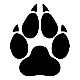 263x262 Wolf Paw Print Silhouette Great Free Clipart, Silhouette - Wolf Paw Print Drawing