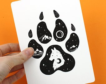 Wolf Paw Print Drawing at PaintingValley.com | Explore collection of ...