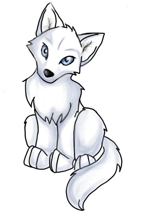 507x758 anime wolf pup easy - Wolf Pup Drawing