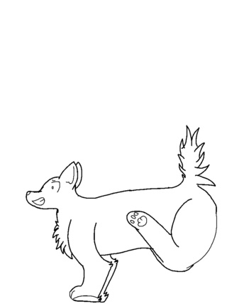 320x427 Liked Drawings - Wolf Running Drawing