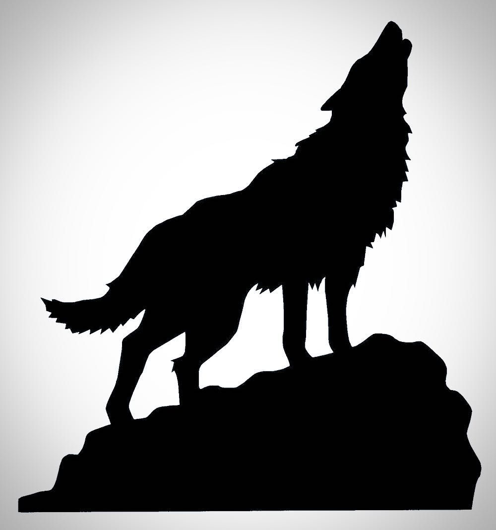 1000x1068 Wolf - Wolf Silhouette Drawing