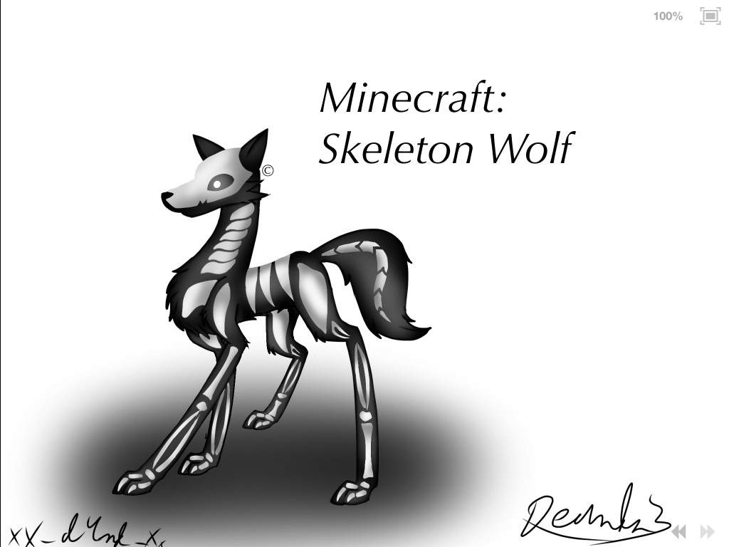 1024x768 Minecraft Skeleton Wolf Minecraft Amino - Wolf Skeleton Drawing