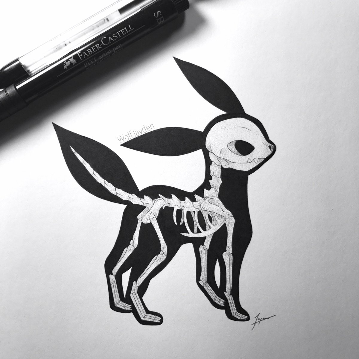 1200x1200 Wolf On Twitter I Forgot To Post The Umbreon Skeleton When I - Wolf Skeleton Drawing