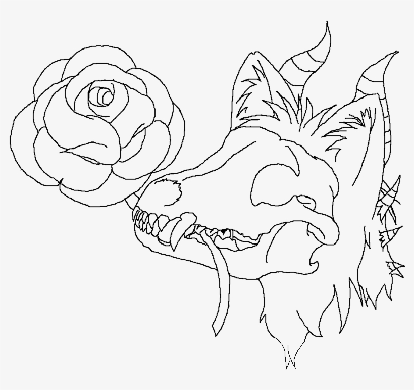 820x772 Wolves Drawing Skeleton - Wolf Skeleton Drawing