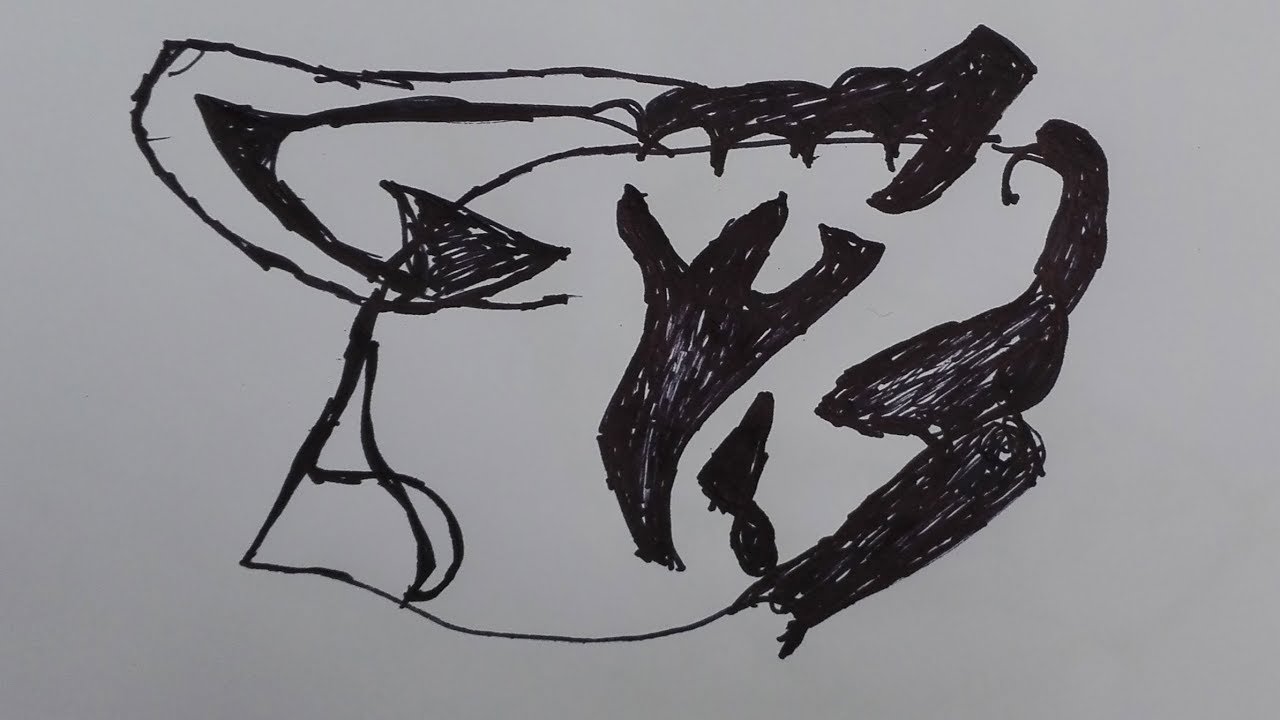 1280x720 How To Draw Wolf Tattoo Draw A Tribal Wolf Step - Wolf Tattoo Drawing