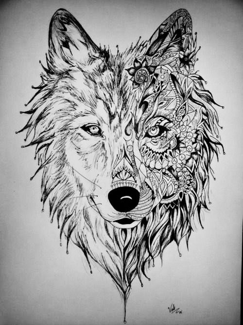 Wolf Tattoo Drawing At Paintingvalley.com 