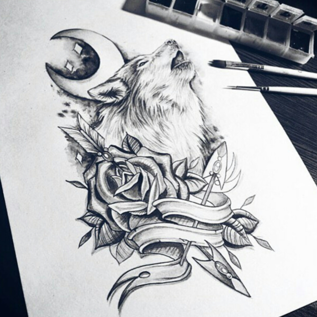 48 Tattoo Ideas Drawings Wolf Background – Wallpaper