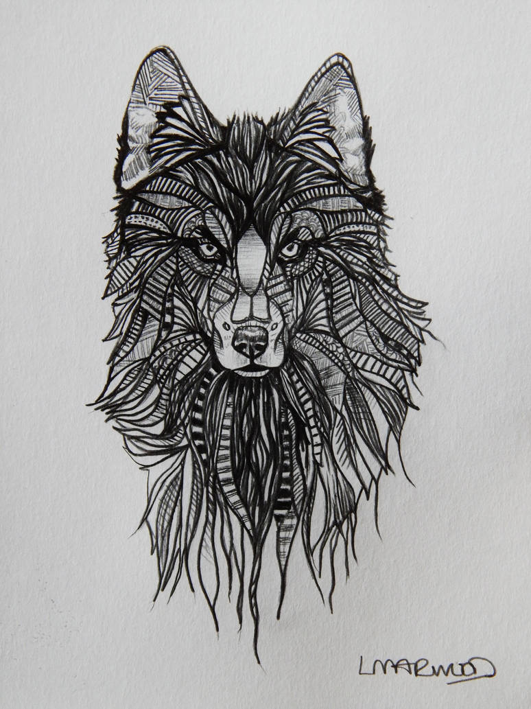 774x1033 Wolf Tattoo Sketch - Wolf Tattoo Drawing