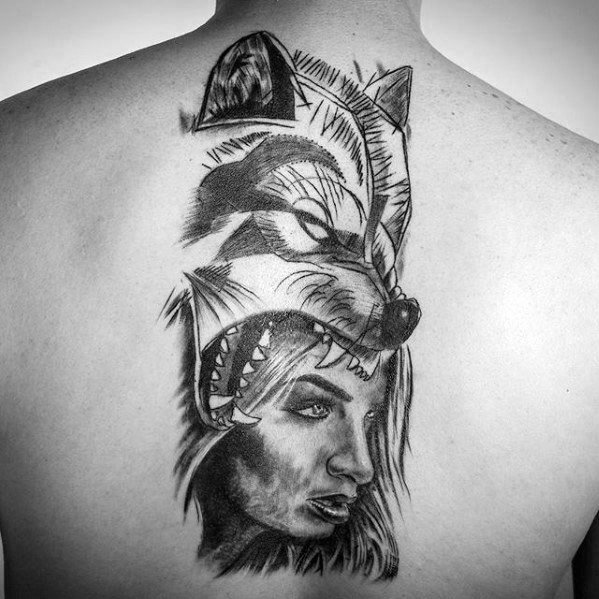 599x599 Sick Wolf Tattoo Designs For Men - Wolf Tattoo Drawing