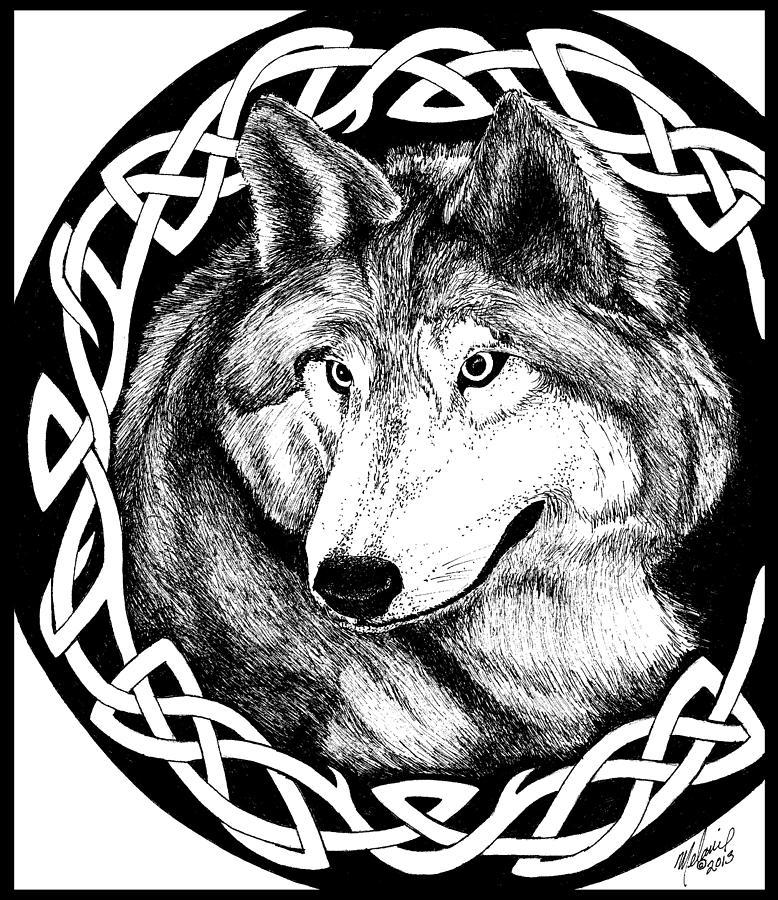 778x900 Celtic Wolf Totem Drawing - Wolf Totem Drawing