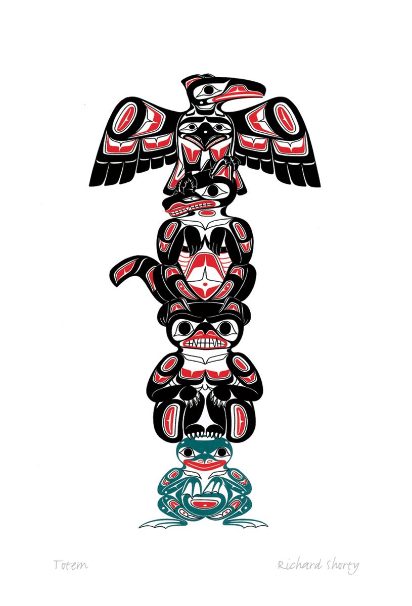 Wolf Totem Pole Drawing at Explore collection of